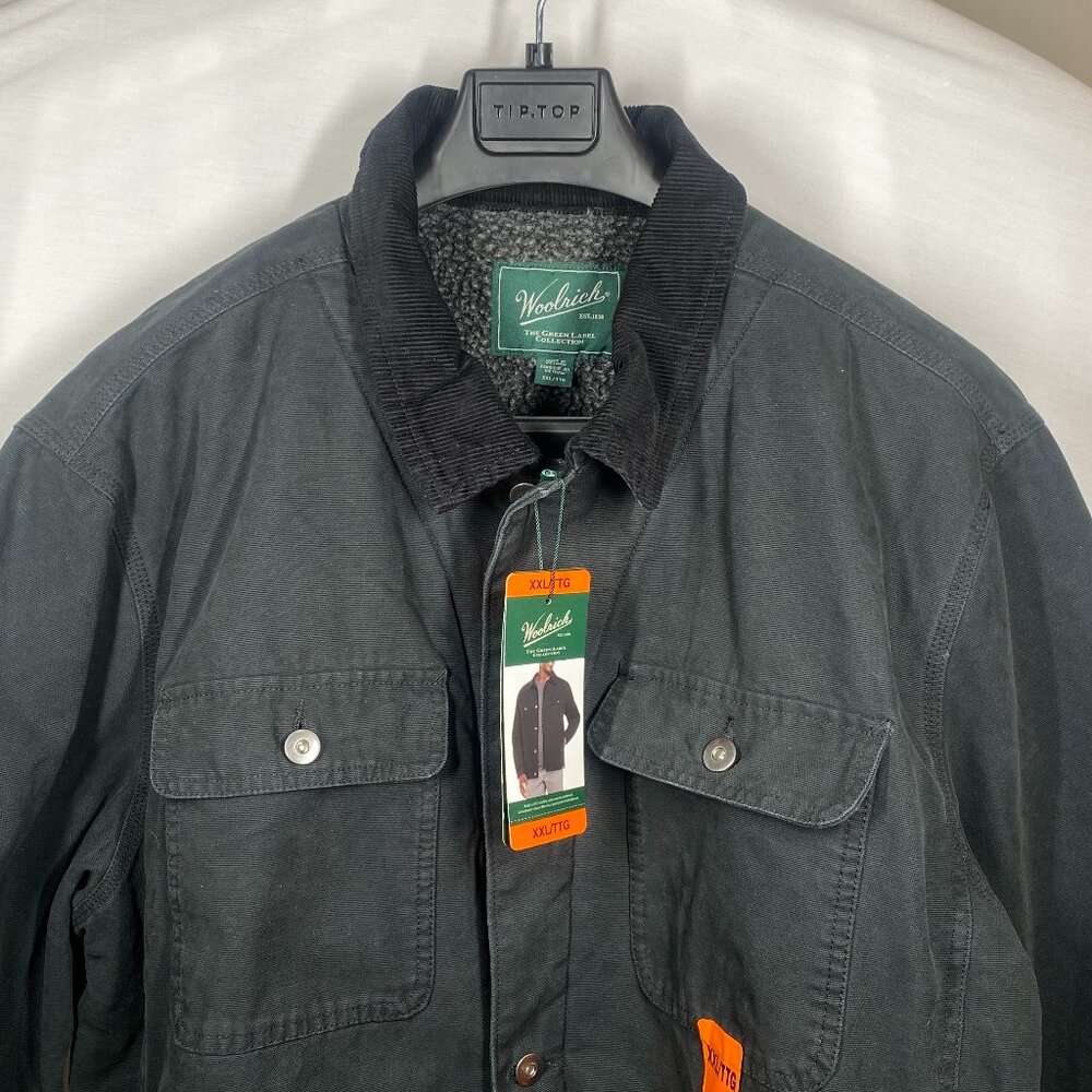 NWT Men's Woolrich Black Sherpa Jacket XXL